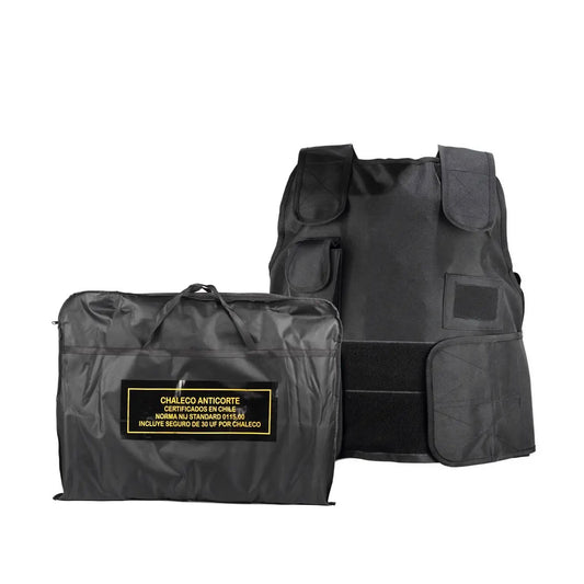 Chaleco Anticorte Nivel III | Funda Cordura + Placa de Acero | Certificado IDIEM
