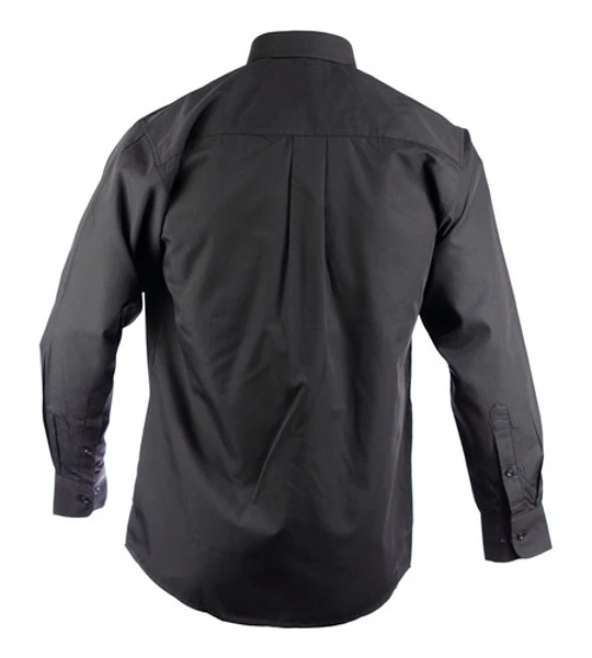 Camisa Trevira Negra Manga Larga
