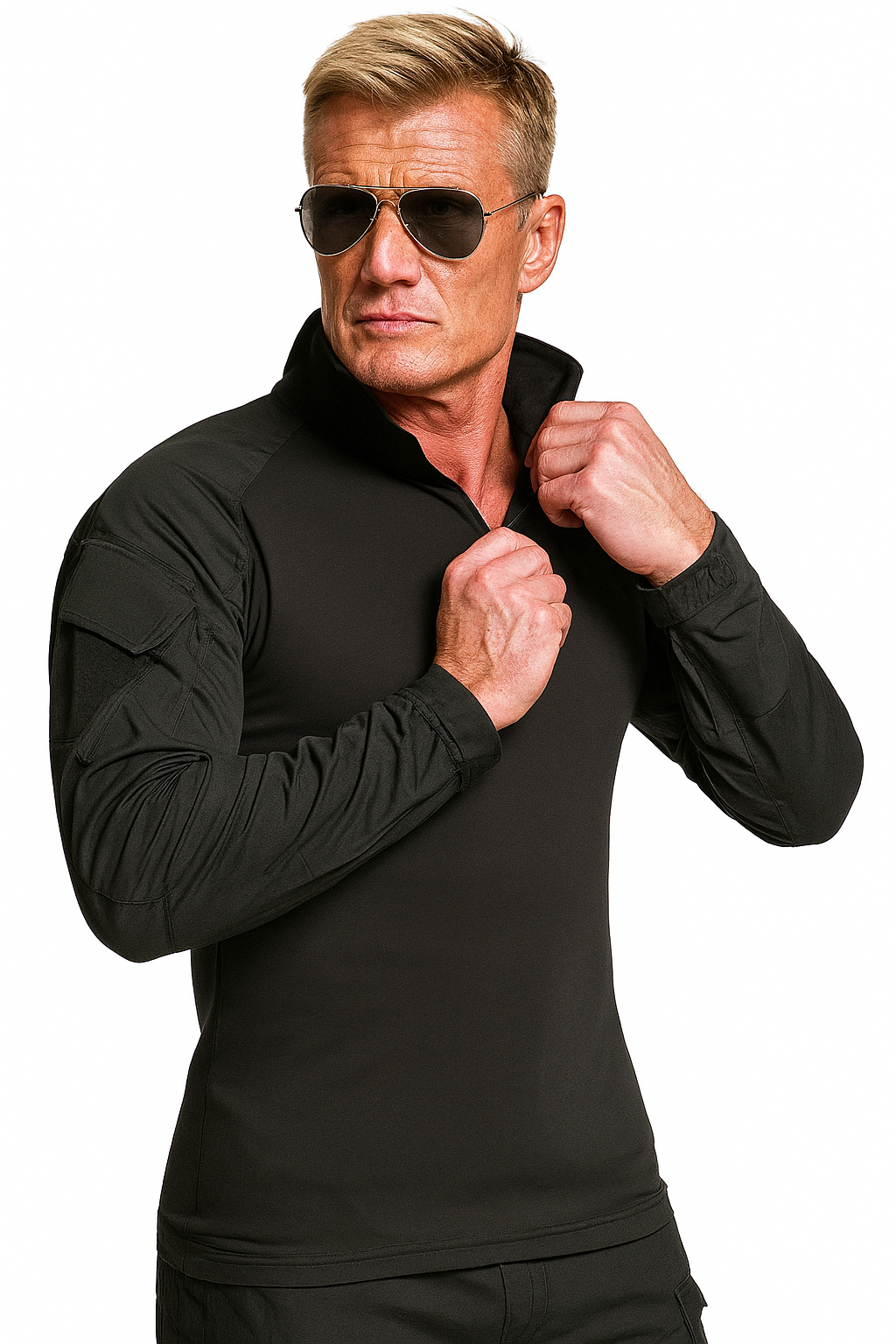 Polera Tactica Combat Negra