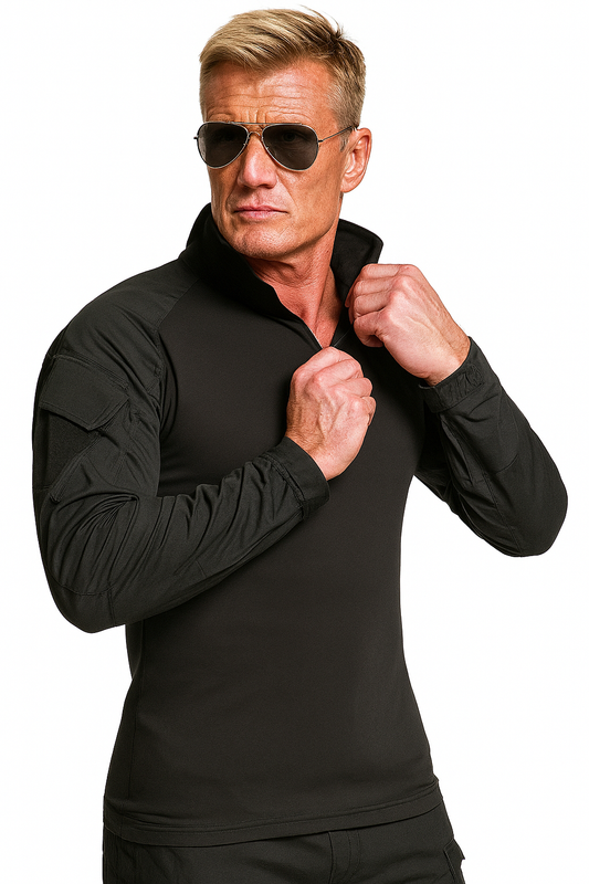 Polera Tactica Combat Negra