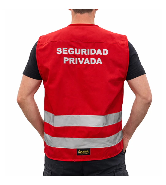 Chaleco Geólogo Profesional para guardias Gabardina Rojo con Bolsillos | Decreto 867